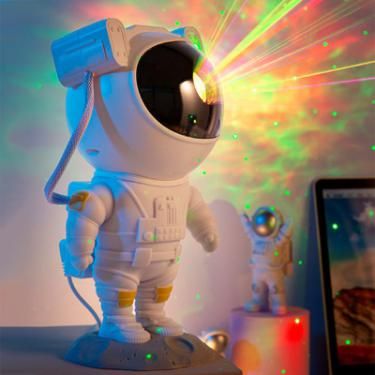 Astronaut Galaxy Projector with Remote Control - 360° Adjustable Timer Kids Astronaut Nebula Night Light, for Gifts,Baby Adults Bedroom, Gaming Room, Home and Party (Corded Electric)