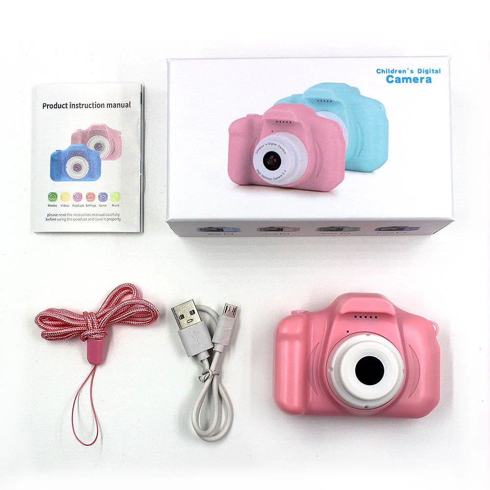 Mini HD Camera for Kids Take Picture, Take Video, Play Game, Watch Videos (Random Color)