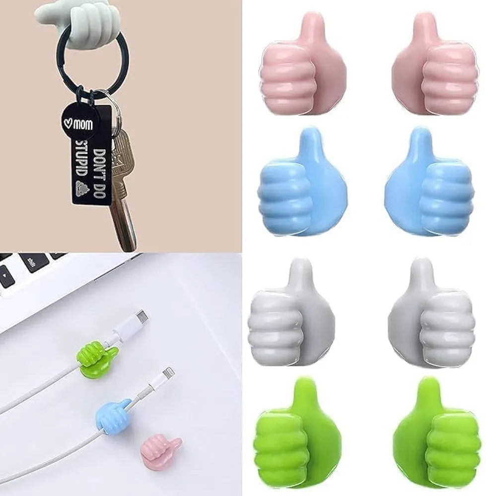Thumb holder wall hanger,Cable Clips,Random Color, Pack of 9
