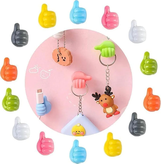Thumb holder wall hanger,Cable Clips,Random Color, Pack of 9