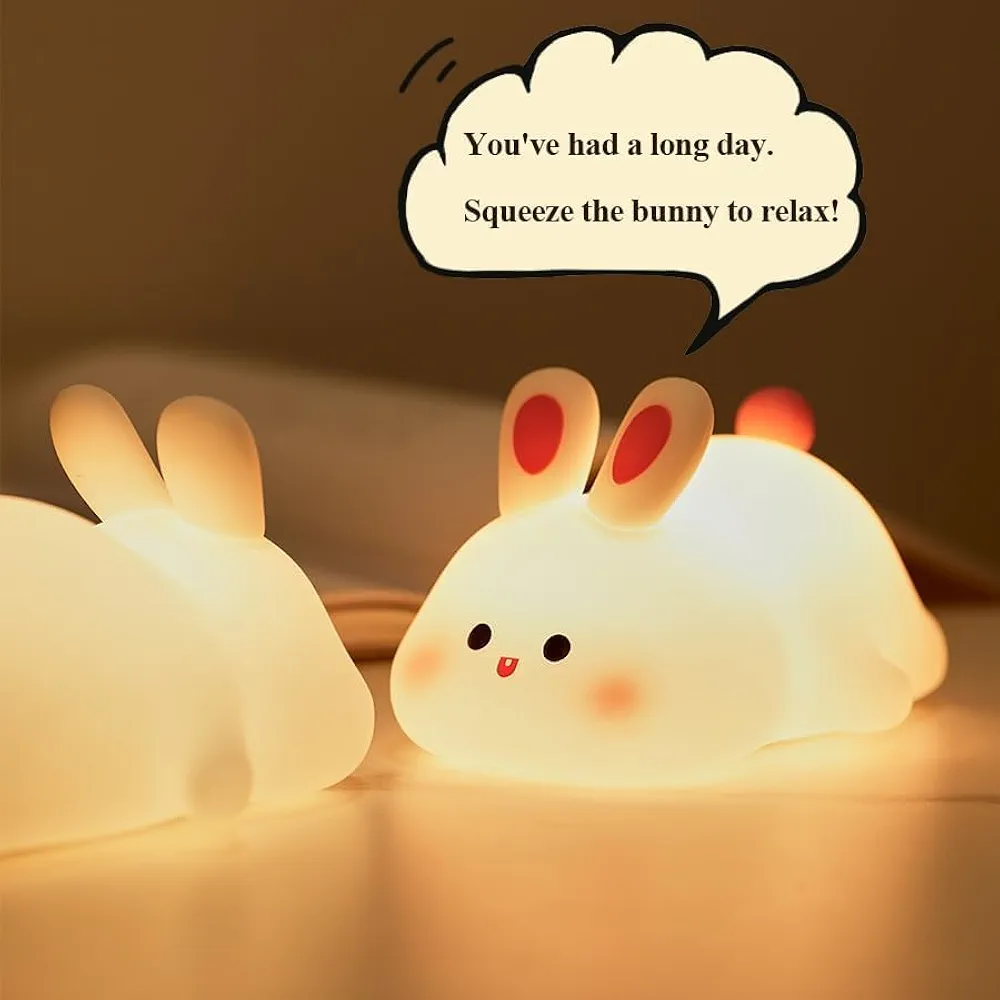 Cute Enimal Night Light Panda Night Light for Kids,Nursery Silicone Night Light,7-Color - Image 5