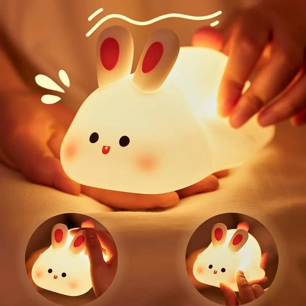Cute Enimal Night Light Panda Night Light for Kids,Nursery Silicone Night Light,7-Color