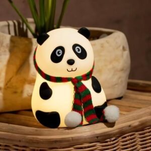 Rechargeable Panda Silicone Night Light – 7-Color Changing Cute LED Lamp, Kids Room Decor & Gift for Toddlers, Children, Teens (Pack of 1)